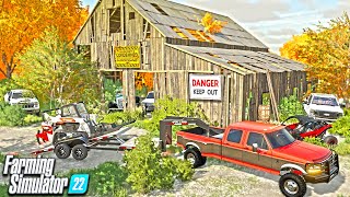 MULTIPLE TRUCKS FOUND HIDDEN IN A BARN FS22 ROLEPLAY [upl. by Epoillac]