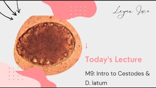 PARASITOLOGYM9 INTRO TO CESTODES amp Diphyllobothrium latum [upl. by Ycrem206]