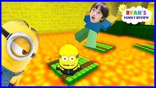 Despicable Me 3 Minion Game Oh No Floor is Lava Lets Play Roblox with Ryans Family Review [upl. by Nilreb]