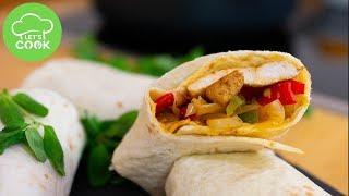 REZEPT Chicken Fajita Wraps 🇲🇽 schnell gemacht amp lecker [upl. by Crutcher]