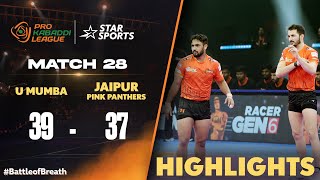 Ajits Super 10 helps U Mumba beat Arjuns Jaipur Pink Panthers  ProKabaddiOnStar 2024 HIGHLIGHTS [upl. by Jammal]