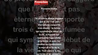 La vie a comme un feu fumée flamme et cendre Proverbe Arabe shorts [upl. by Scrogan]