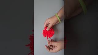 DIY Woolen flower [upl. by Ahsilram]