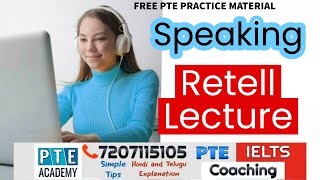 PTE Retell Lecture Practice  PTE Academy [upl. by Kuebbing]