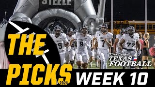 Texas High School Football Predictions Week 10 2024 [upl. by Llenrap]