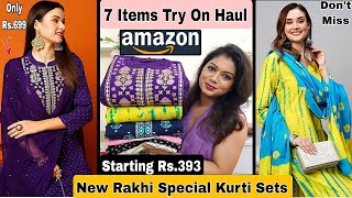 🌻Amazon KurtiKurta Set Haul Starting Rs393😀Amazon Latest Kurti Set HaulAmazon Great Freedom Sale [upl. by Christine881]