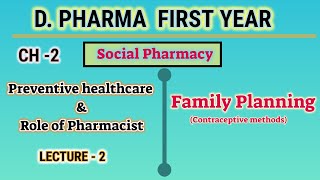 Family planning  Ch2  L2  Preventive healthcare  Social Pharmacy  DPharm first year [upl. by Illil]