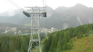 Luftseilbahn Weisshorn Tschuggen  Arosa Talfahrt [upl. by Artamas]