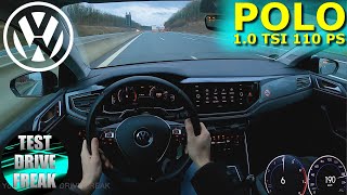 2021 Volkswagen Polo 10 TSI RLine 110 PS TOP SPEED AUTOBAHN DRIVE POV [upl. by Bascio]