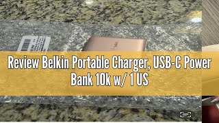 Review Belkin Portable Charger USBC Power Bank 10k w 1 USBC Port and 2 USBA Ports with USBA to [upl. by Oneill]