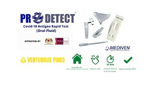 Mediven ProDetect® COVID19 Antigen Rapid TestOral Fluid by Venturous Pines [upl. by Ladnik]