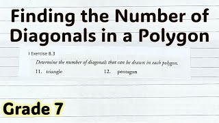 Math Grade 7 Find the Number of Diagonals in a Polygon [upl. by Riehl423]