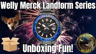 Welly Merck Landform Series Automatic Watch Unboxing Fun [upl. by Ronica]