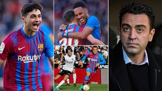 Barcelona’s stunning win over Valencia 14  ft Xavi Aubameyang Pedri amp Sergiño Dest [upl. by Anauq417]