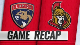 Huberdeaus two goals lead Panthers past Senators [upl. by Ahsyak]