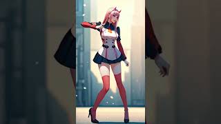 Zero Two ゼロツー  Darling in the Franxx ダーリン・イン・ザ・フランキス  Toca Toca ai dance aianimation shorts [upl. by Oilla]