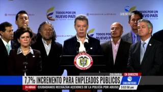 Gobierno decreta alza salarial de 77 para funcionarios públicos [upl. by Eissen]