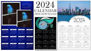 2024 calendar psd free download  2024 Calendar Template [upl. by Eerok240]