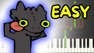 Toothless Dance Dancing Meme  Easy Piano Tutorial for Beginner [upl. by Fernando521]