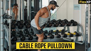 Cable Rope Pulldown Form amp Tutorial Guide 30 Seconds  FlexXP [upl. by Assirahs]