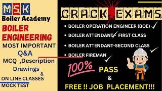 Steam boiler introduction mock testBoiler MCQ questions and answers MSK academy tv [upl. by Webster622]