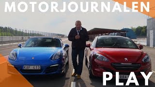 Peugeot RCZR vs Porsche Boxster on track [upl. by Ramar]