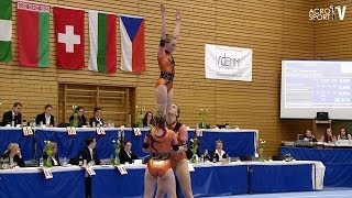 Acro Cup Albershausen 2013 Womens Group Dynamic Sen Netherlands van Beek van de Burgt Gijbertse [upl. by Earezed827]