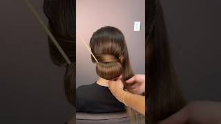 The easiest way to style your hair like this👉hairstyle hair hairtutorial foryou ponytail yt [upl. by Nosnehpets]