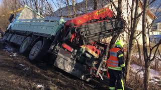 LkwUnfall auf A14 bei Hohenems [upl. by Lewendal]