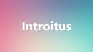 Introitus  Medical Meaning and Pronunciation [upl. by Rengaw]