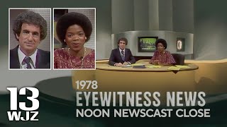 WJZTV Baltimore  Eyewitness News Noon Newscast Close  1978  WJZ 13 [upl. by Ailuy582]