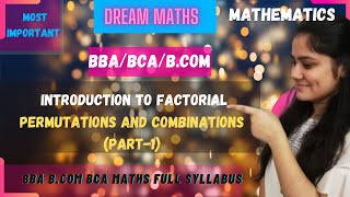 Introduction to Factorial  How to simplify the factorial expressionsBBA MathsBCA Maths [upl. by Michel810]