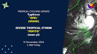 Press Briefing Typhoon OfelPH Usagi STS PepitoPH Manyi at 11 PM  11152024 14 Thursday [upl. by Francie]