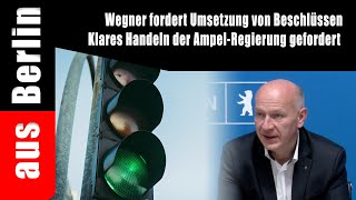 Wegner fordert Umsetzung von Beschlüssen [upl. by Sidoeht]