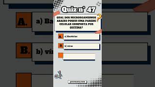 Quiz n° 47 quiz enem microbiologia [upl. by Dawes]