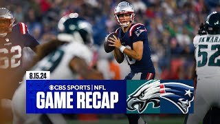 Drake Maye leads 2 SCORING DRIVES in CLOSE loss to Eagles  Game Recap  CBS Sports [upl. by Midian]