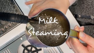 BARISTAJOY ☕️ How to Steam Milk for Latte Art Tulip [upl. by Mair234]