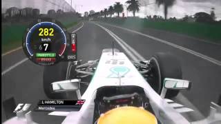 F1 2013  Melbourne  Lewis Hamilton Race Onboard [upl. by Euqinmod]