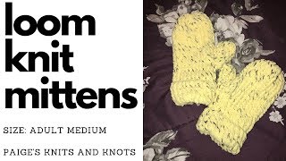 Loom Knit Mittens [upl. by Ahsinehs]