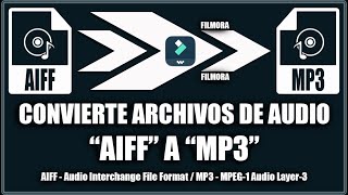 Convertir aiff a mp3  Filmora [upl. by Jaehne]