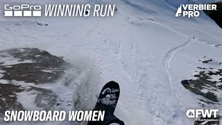 Núria Castán Barón I Snowboard Women GoPro Winning Run I 2024 Verbier Pro [upl. by Eimmit]