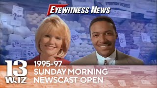 WJZTV Baltimore  Eyewitness News Sunday Morning Newscast Open  19951997  WJZ 13 [upl. by Shanney]