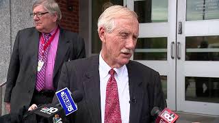 Senator Angus King speaks on mass shooting in Lewiston [upl. by Eamanna]