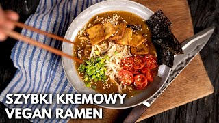 Ekspresowy KREMOWY RAMEN  przepis wegański  WegeTuba [upl. by Adamik]