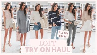 HUGE LOFT TRY ON HAUL 2021  major sale 💕 SPRING OUTFIT IDEAS  Casual Workwear  Dressy Outfits [upl. by Harv]