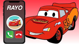 El Rayo McQueen Llamando al Teléfono Aprendiendo Los Medios de Transporte [upl. by Elka528]