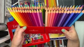 Faber Castel colored pencils Classique VS Goldfaber VS Polychromos Budget VS middle VS expensive [upl. by Yarezed]