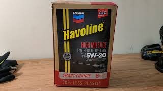 Best Value in MotorEngine Oil  Havoline Synthetic Technology Boxed Eco Smart Oil [upl. by Moishe]