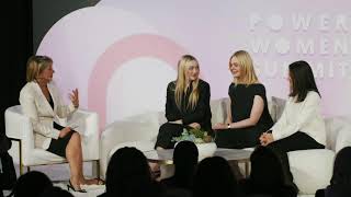 PowerWomenSummit Spotlight Conversation 2 with Dakota Fanning Elle Fanning Brittany Kahan Ward [upl. by Zeidman]