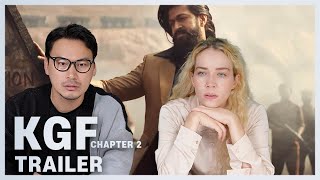 SubIntroducing KGF Chapter2 Trailer to American actressfirst timeYashSanjay DuttRaveena Tandon [upl. by Etnoval]